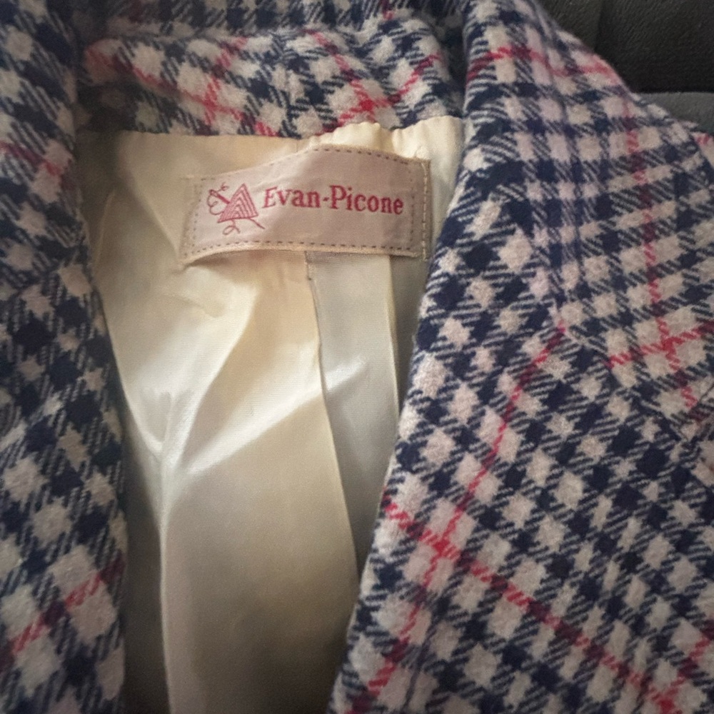 Evan Picone Checkered Wool Suit